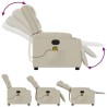 Fauteuil inclinable de massage Crème Similicuir 
