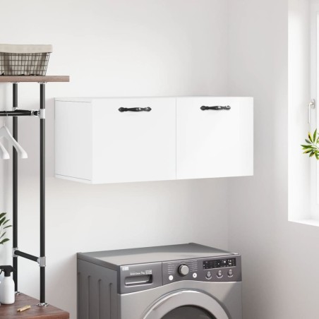 Armoire murale blanc 80x36,5x35 cm bois d'ingénierie 