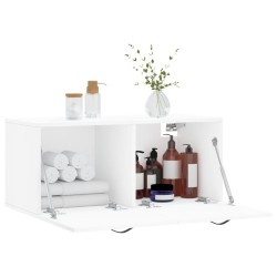 Armoire murale blanc 80x36,5x35 cm bois d'ingénierie 