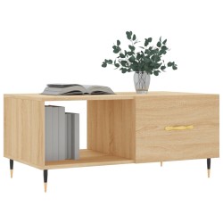 Table basse chêne sonoma 90x50x40 cm bois d'ingénierie 