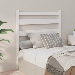 Tête de lit Blanc 106x4x100 cm Bois massif de pin 
