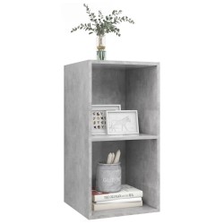 Meuble TV mural Gris béton 37x37x72 cm Bois d’ingénierie 