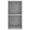Meuble TV mural Gris béton 37x37x72 cm Bois d’ingénierie 