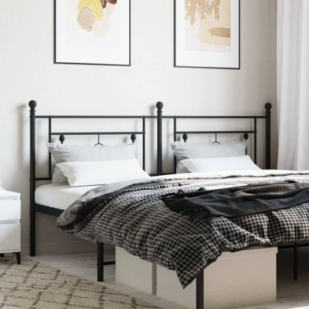 Tête de lit métal noir 180 cm 