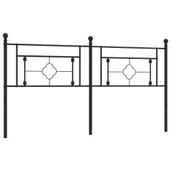 Tête de lit métal noir 180 cm 