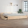 Cadre de lit sans matelas avec tiroirs 