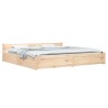 Cadre de lit sans matelas avec tiroirs 