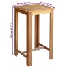 Table et tabourets de bar 3 pcs Bois d'acacia massif 