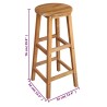 Table et tabourets de bar 3 pcs Bois d'acacia massif 