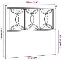 Tête de lit métal blanc 100 cm 