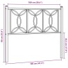 Tête de lit métal blanc 100 cm 