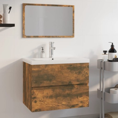 Meubles de salle de bain Chêne fumé Bois d'ingénierie 
