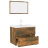 Meubles de salle de bain Chêne fumé Bois d'ingénierie 