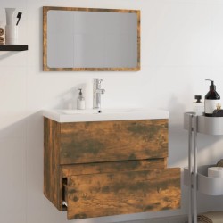 Meubles de salle de bain Chêne fumé Bois d'ingénierie 