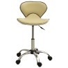 323677Salon Spa Stool Cream Faux Leather 