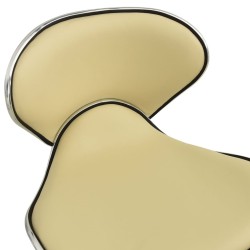 323677Salon Spa Stool Cream Faux Leather 