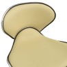 323677Salon Spa Stool Cream Faux Leather 