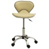 Chaise de bureau Crème Similicuir 