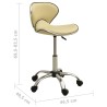 Chaise de bureau Crème Similicuir 
