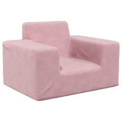 Canapé pour enfants Rose Peluche douce 