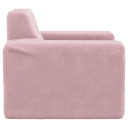 Canapé pour enfants Rose Peluche douce 