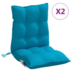Coussins de chaise à dossier bas lot de 2 bleu clair 