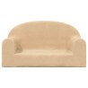 Canapé pour enfants 2 places crème peluche douce 