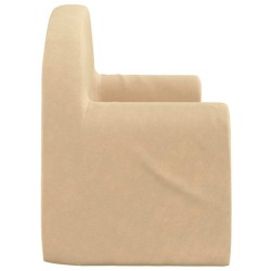 Canapé pour enfants 2 places crème peluche douce 