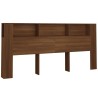 Armoire de tête de lit Chêne marron 220x18,5x104,5 cm 