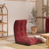 Chaise pliable de sol Rouge bordeaux Tissu 
