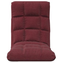 Chaise pliable de sol Rouge bordeaux Tissu 