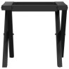 Pieds de table basse cadre en X 40x40x33 cm acier 