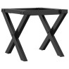 Pieds de table basse cadre en X 40x40x33 cm acier 