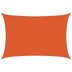 Voile d'ombrage 160 g/m² rectangulaire orange 3x4,5 m PEHD 