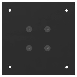 Pieds de table basse 4 pièces Noir 30 cm Acier 