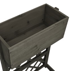 Jardinière à treillis de jardin Gris 45x30x74 cm Bois de sapin 