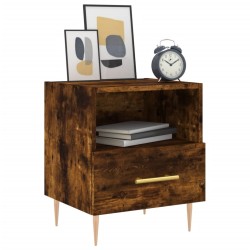 Tables de chevet 2pcs chêne fumé 40x35x47,5cm bois d’ingénierie 