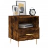 Tables de chevet 2pcs chêne fumé 40x35x47,5cm bois d’ingénierie 