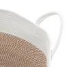 Panier de rangement marron et blanc Ø51x33 cm coton 