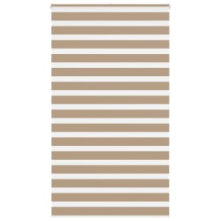 Store zèbre marron sable largeur du tissu 115,9 cm polyester 