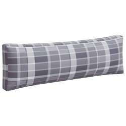 Coussins de palette 3 pcs carreaux gris tissu 