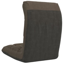Chaise pliable de sol Taupe Tissu 