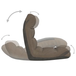 Chaise pliable de sol Taupe Tissu 
