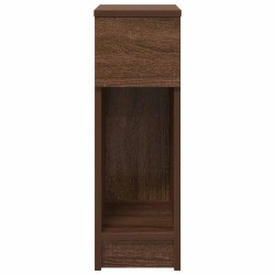 Tables de chevet avec tiroir 2 pcs chêne marron 20x36x60 cm 