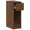 Tables de chevet avec tiroir 2 pcs chêne marron 20x36x60 cm 