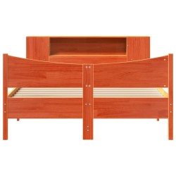 Cadre de lit sans matelas cire marron 120x190cm bois pin massif 