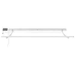 Auvent manuel rétractable avec LED bordeaux 300x250 cm 