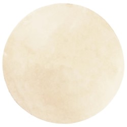 Tapis HUARTE à poils courts doux et lavable crème Ø 160 cm 