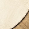 Tapis HUARTE à poils courts doux et lavable crème Ø 160 cm 