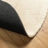 Tapis HUARTE à poils courts doux et lavable crème Ø 160 cm 